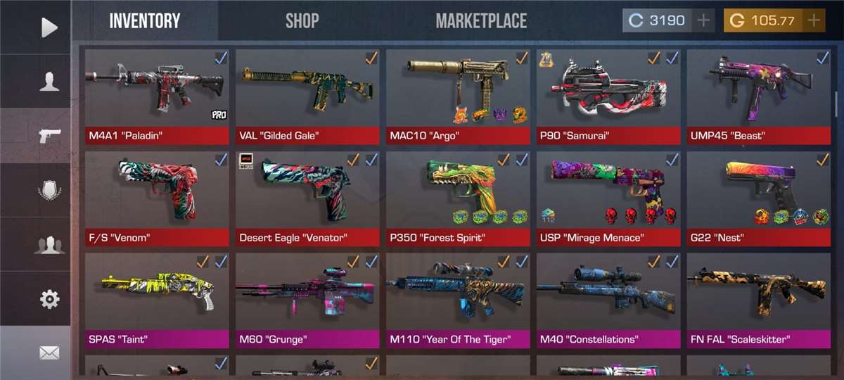 Complete All Type Knife Skin, Great K/D, Batl
